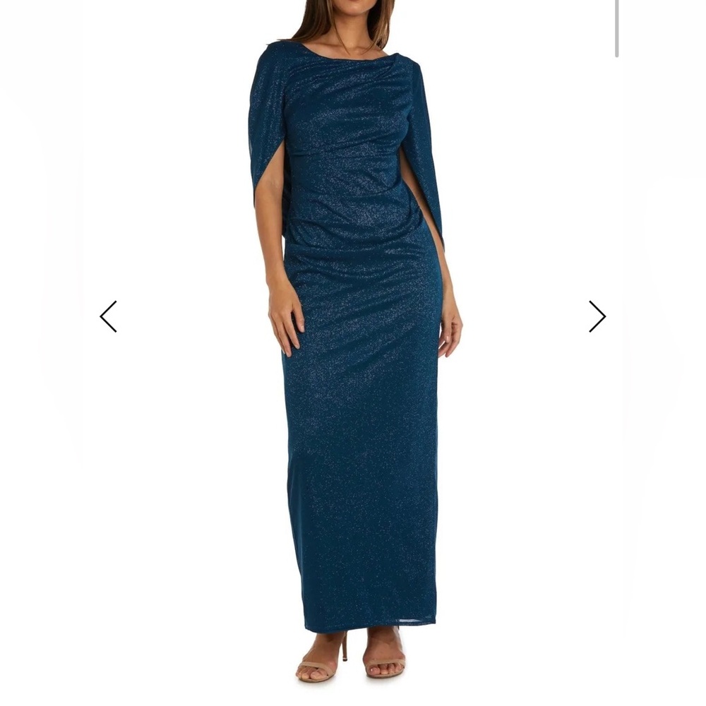 Long Formal Dress Glitter Chiffon R&M Richards